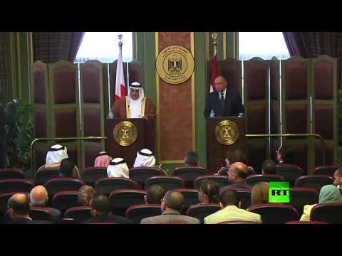 شاهد لحظة لقاء وزيري خارجية البحرين ومصر