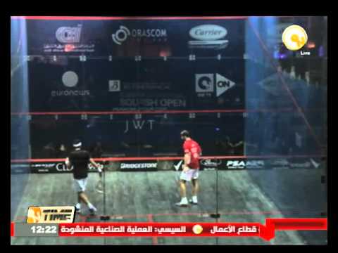 فيديو وزير الشباب والرياضة يشهد نهائي بطولة الجونة الدولية للأسكواش