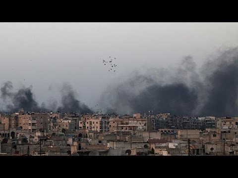 شاهد مدينة حلب تحت القصف لليوم التاسع على التوالي