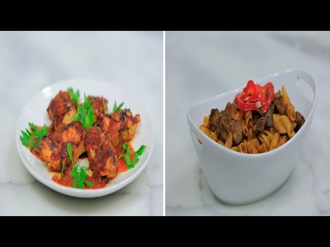 مكرونة بالكبد و القوانص
