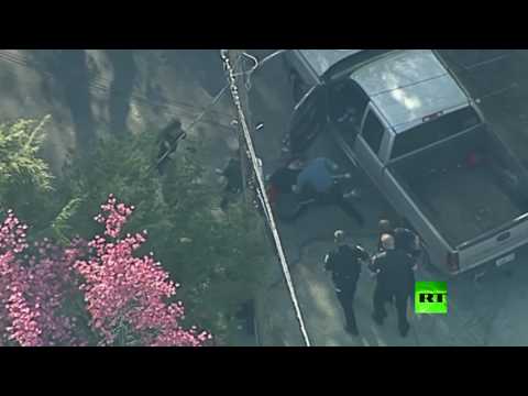 شاهد ملاحقة سائق متهور تمتد إلى أراضي ولايتين