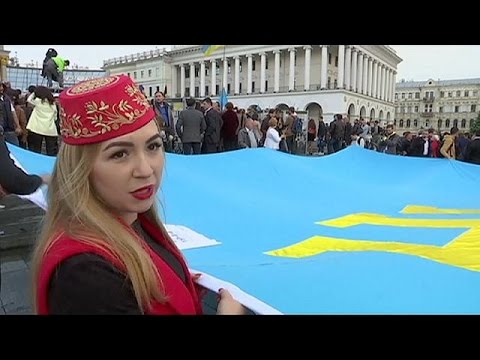 بالفيديو شاهد  أوكرانيا تحيي الذكرى 72 لترحيل تتار القرم