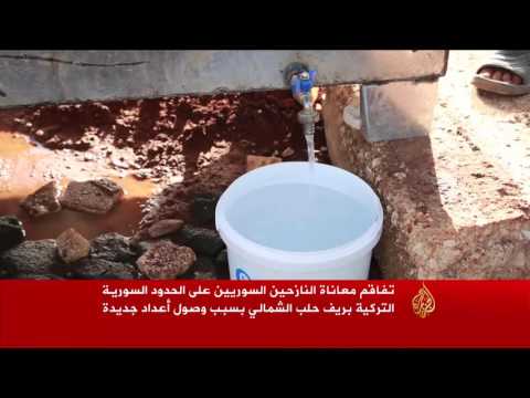 شاهد تفاقم معاناة النازحين على الحدود السورية التركية