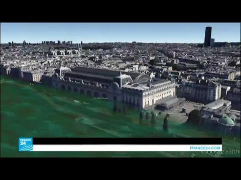 فيديو نقل مئات القطع الفنية من متحف اللوفر في باريس