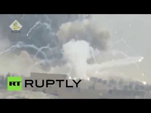 شاهد انفجار ضخم يهز غرفة عمليات الجيش السوري