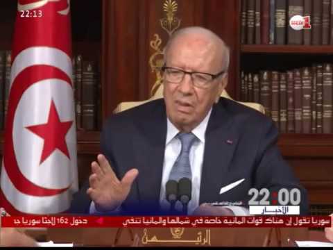 بالفيديو الرئيس التونسي يدعو إلى التعجيل بتشكيل حكومة وحدة وطنية