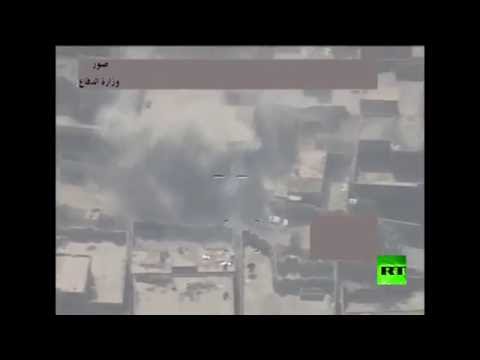 شاهد الطيران الحربي العراقي يشن غارات على مواقع لتنظيم داعش