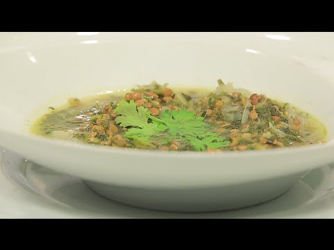 بالفيديو شوربة العدس بالسبانخ
