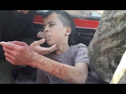 بالفيديو الجيش الحر يذبح طفلًا فلسطينيًا في مدينة حلب
