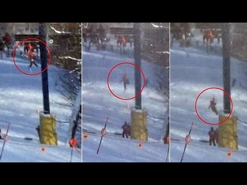 طفل يتعرض لسقطة مروعة على الجليد