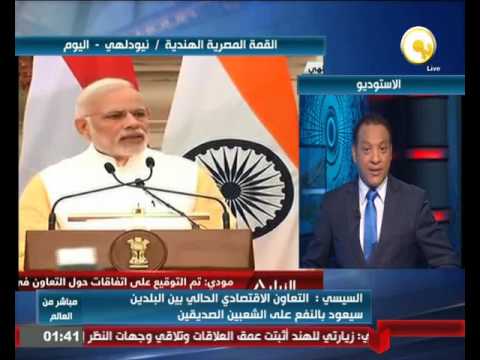 رئيس وزراء الهند يؤكد ان الشعب المصري يمثل صوت الإسلام المعتدل