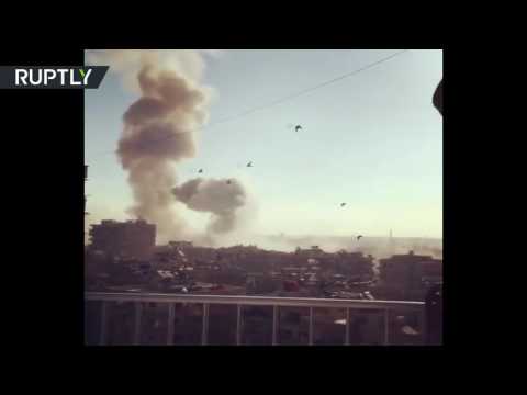 شاهد حي جوبر في دمشق يشهد اشتباكات رغم الهدنة