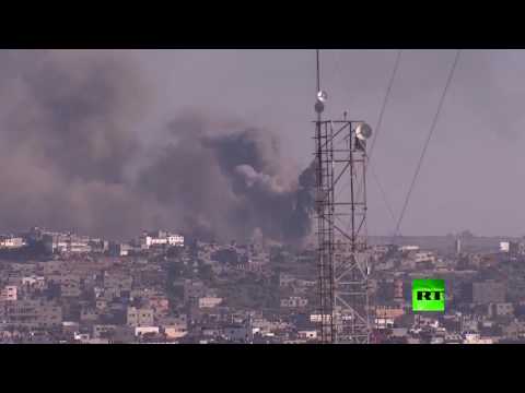 بالفيديو قصف إسرائيلي على مواقع عدة في قطاع غزة