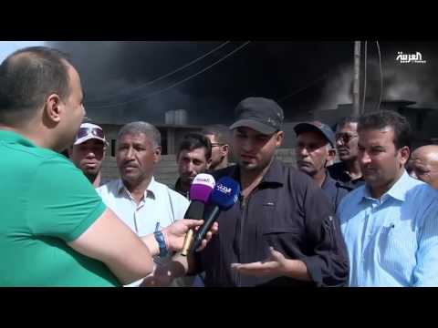 بالفيديو تنظيم داعش يحرق ابار النفط في مدينة القيارة