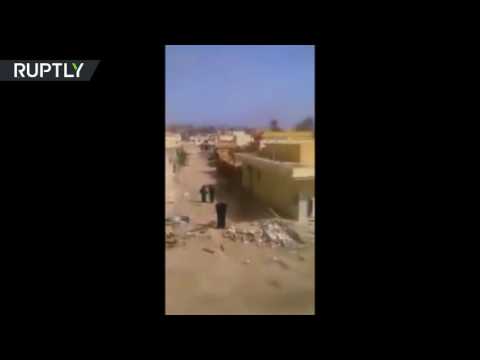 مشهد استسلام 3 نساء من داعش سرت