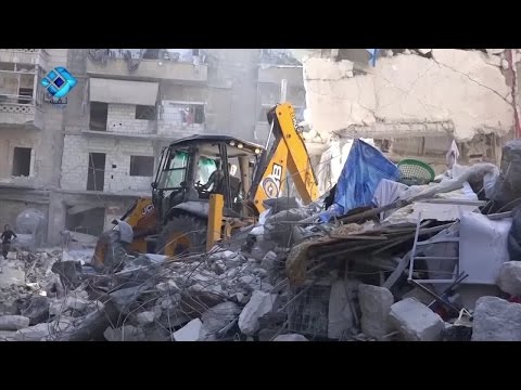 شاهد غارات جوية تشعل مدينة حلب