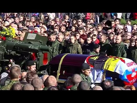 تشييع جثمان قائد عسكري انفصالي روسي شرقي أوكرانيا