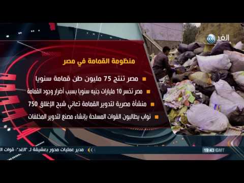 بالفيديو مجلس النواب المصري يبدأ حربه على منظومة القمامة في البلاد