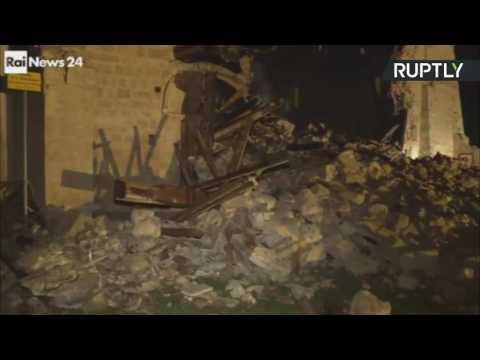 شاهد لحظة تحطّم كنيسة في كامبي دي نورسيا الإيطالية