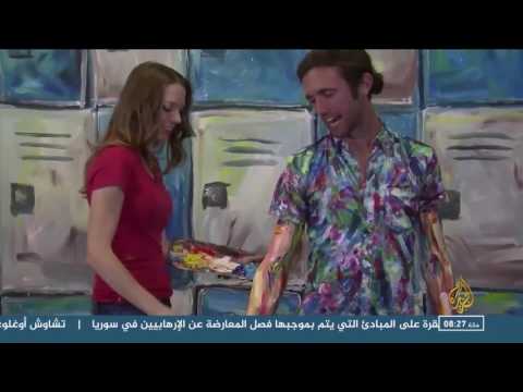 فنانة أميركية ترسم لوحاتعدة على أجساد البشر