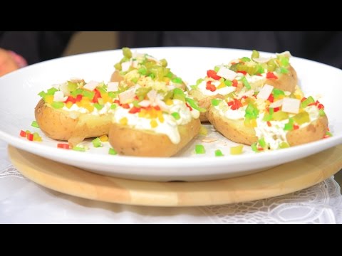 شاهد طريقة اعداد بطاطس مشوية محشية