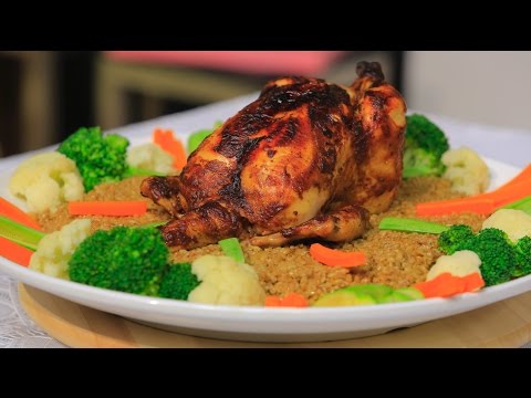 طريقة عمل دجاجة مشوية بصوص الباربيكيو