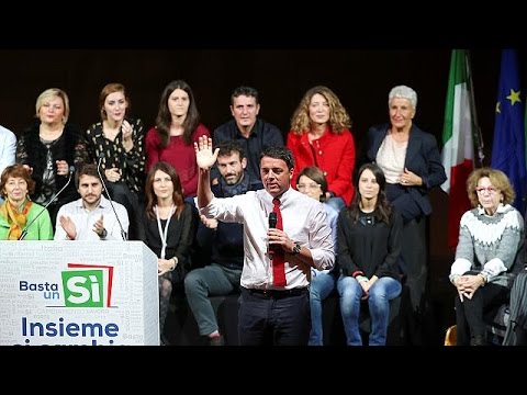 احتجاجات في روما ضد حكومة رينزي