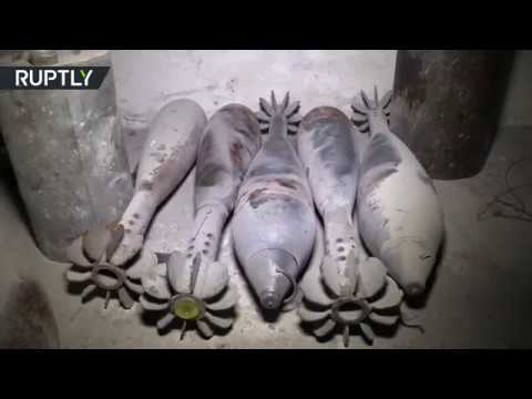 شاهد الجيش السوري يعثر على قاعدة للمسلحين شرق حلب