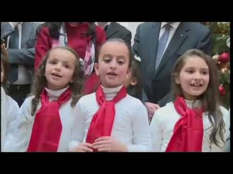 شاهد الخارجية الفلسطينية تنير شجرة الميلاد