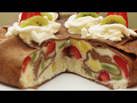 طريقة عمل كريب كيك بالفواكه