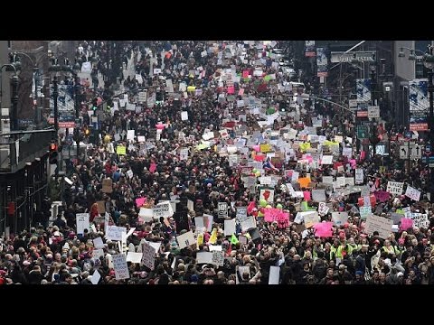 شاهد ظاهرات مليونية ضد ترامب في أميركا وخارجها