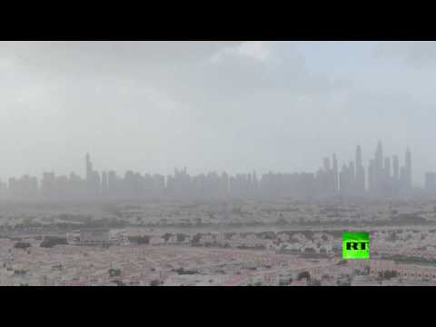 رياح قوية ودرجة الحرارة تحت الصفر في الإمارات