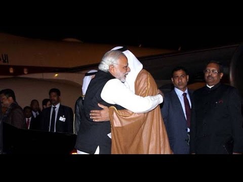 pm modi welcomes uae crown prince