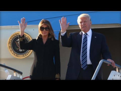 president donald trump arrives in rome