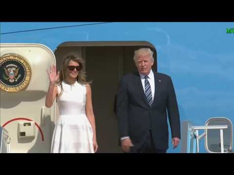 president trump and melania leave israel