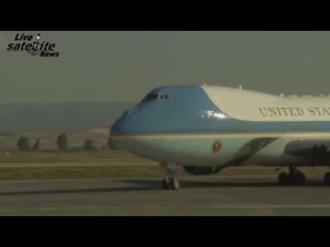 president trump and melania leave sicily