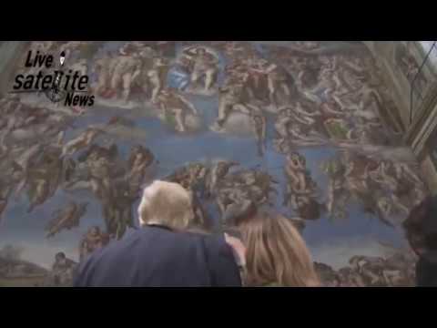 president trump and melania visit the sistine chapel