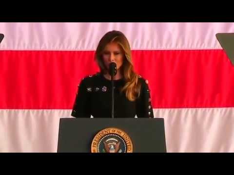 melania trump speech at the sigonella airbase