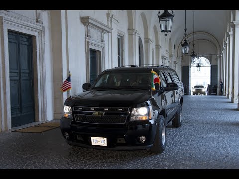 president trump leaves g7 summit venue