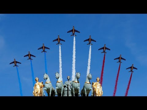 macron trump celebrate bastille day