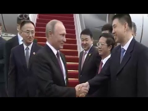russian president vladimir putin arrives in xiamen