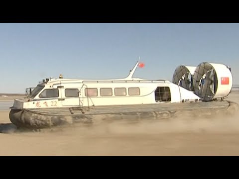 hovercraft carries passengers across chinarussia