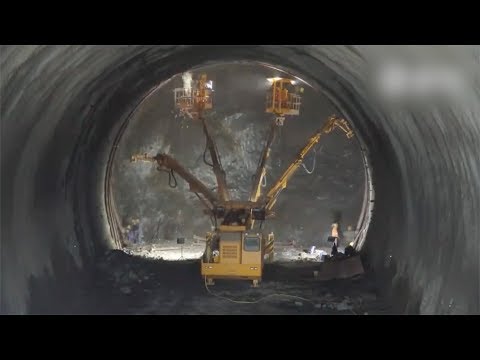 in 3 minutes how china builds a highspeed railway tunnel