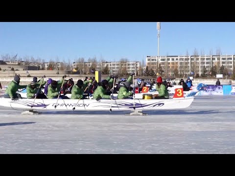 worlds first ice dragon boat championship opens in north china