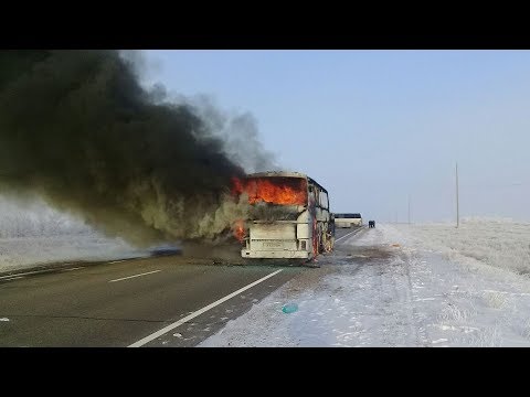 breaking at least 52 killed in a bus fire in kazakhstan on thursday morning