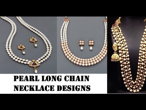 pearl long chain and necklace