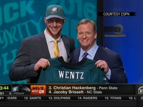 rams eagles select goff wentz in nfl draft