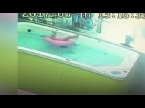video shows shocking moment unattended baby