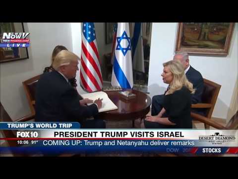 trump and melania arrive at prime minsters residence in israel