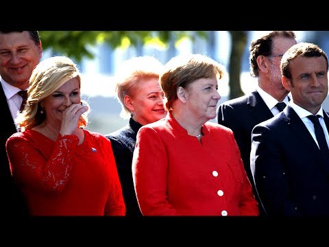 nato leaders laughing at president donald trump calls on nato